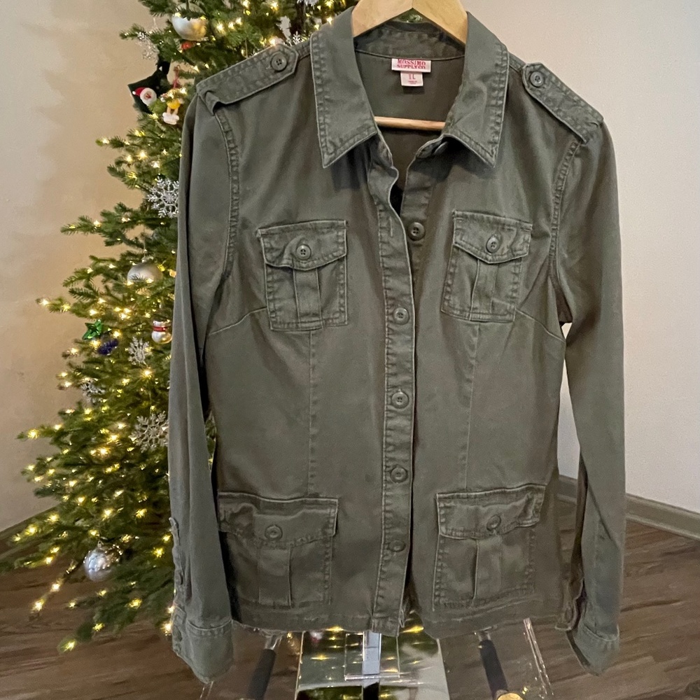 NWOT Mossimo Green Utility Jacket Women's Large